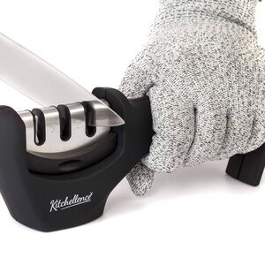 3-Stage Knife Sharpener with Safety Features